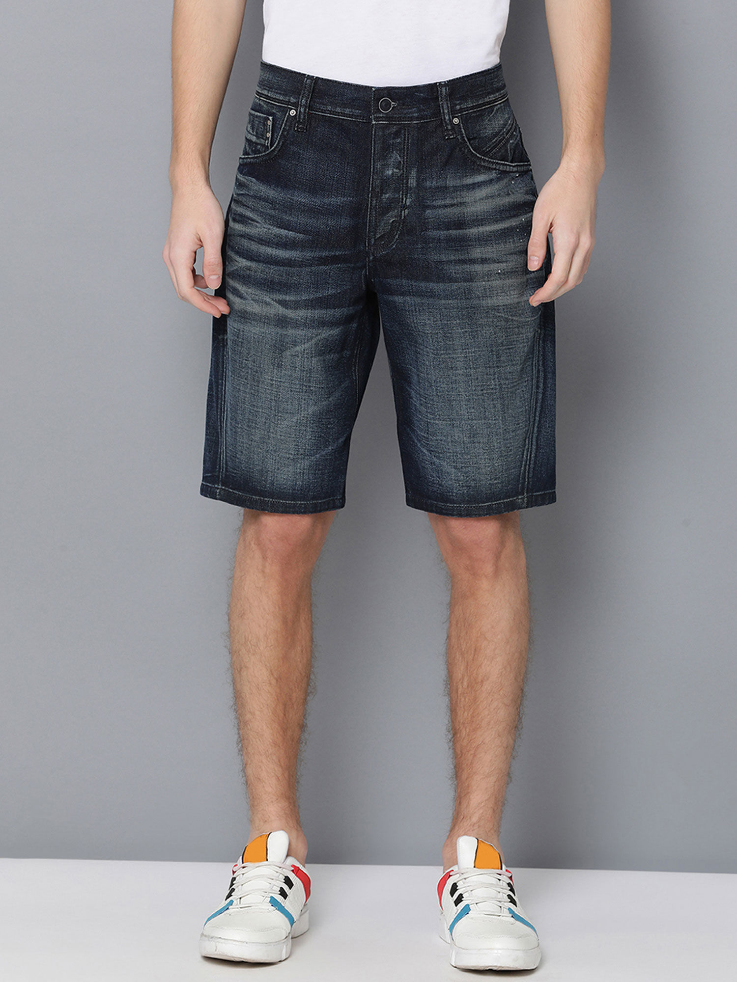 Antony Morato Blue Solid Comfort Shorts 