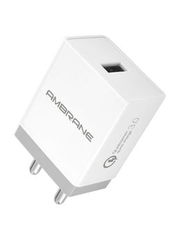 Ambrane - 18W 3A Charger with Quick Charge 3.0(AQC-56, White)