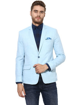 HANGUP Blue Solid Casual Blazer