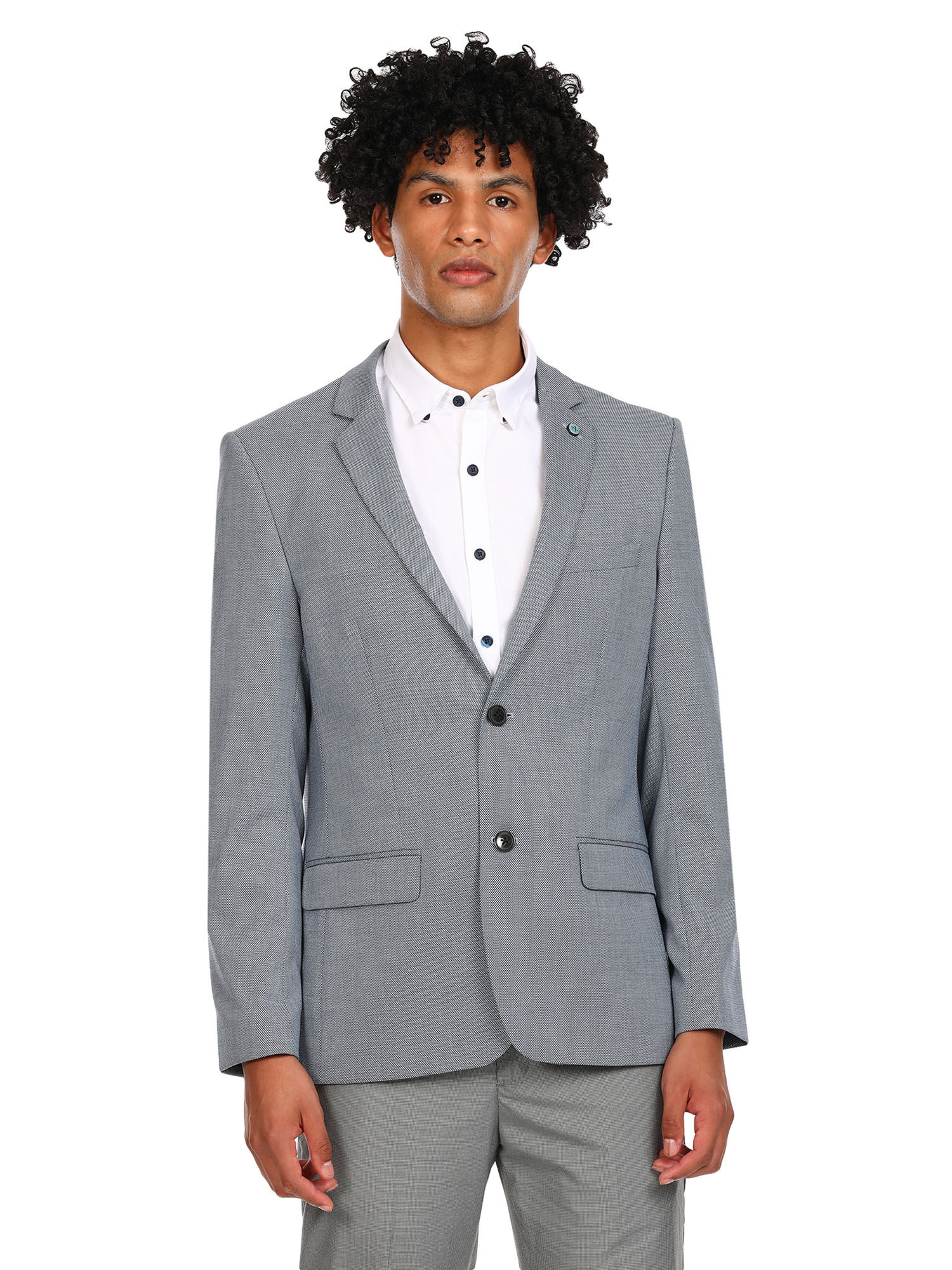 Slim Fit Patterned Formal Blazer 