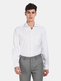 Arrow - Men White Patterned Cotton Formal Shirt