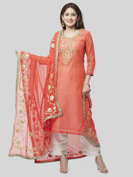 coral colour kurti