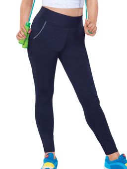 Dermawear - Women's Activewear Workout Leggings With Pocket - Blue