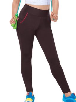 Dermawear - Women's Activewear Workout Leggings With Pocket - Brown