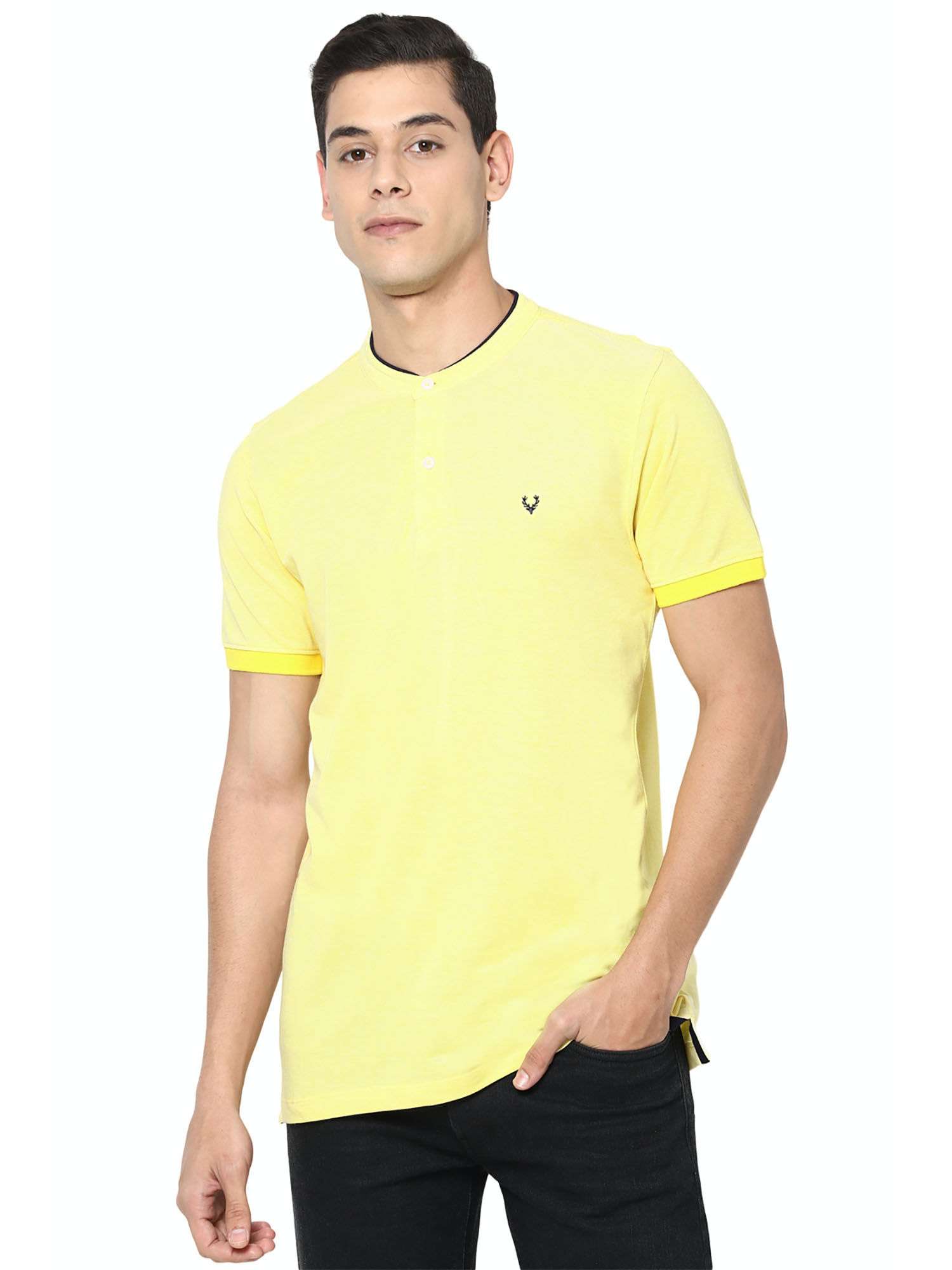 Buy Allen Solly Yellow T-Shirt Online 