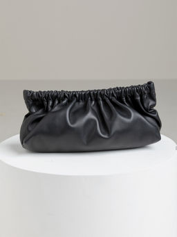 Perona - Solid Eros Black Evening Clutch