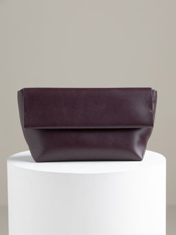 Perona - Solid Lwa Purple Evening Clutch