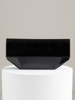 Perona - Solid Kei Black Evening Clutch
