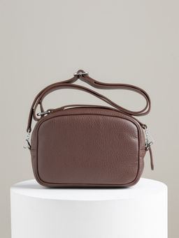 Perona - Solid Drew Brown Crossbody Bag