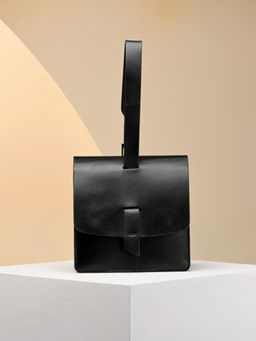 Perona - Solid Thea Black Evening Bag