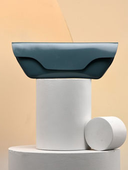 Perona - Solid Eloise Blue Evening Clutch