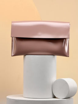 Perona - Solid Kioka Pink Evening Clutch