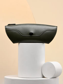 Perona - Solid Mie Dark Olive Evening Clutch