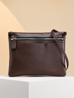 Perona - Solid Hayden Brown Crossbody Bag