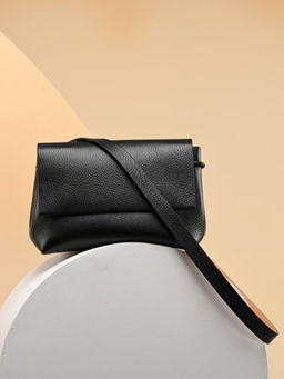 Perona - Solid Okimi Black Crossbody Bag