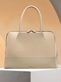 Perona - Solid Nicole Beige Breifcase