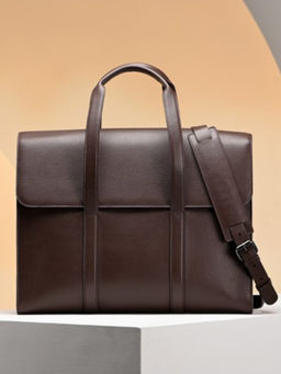 Perona - Solid Casey Brown Briefcase