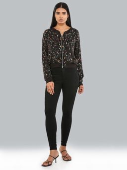 Attic Salt - Black Embellished Jacket