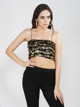 Attic Salt - Tiger Gold Strappy Tank Top