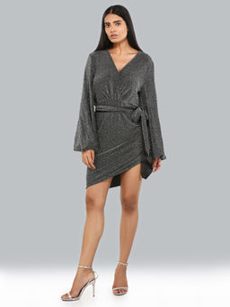 Attic Salt - Grey Embellished Dress