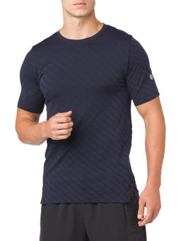 ASICS - Seamless Diagonal Ss Blue Casual T-Shirt