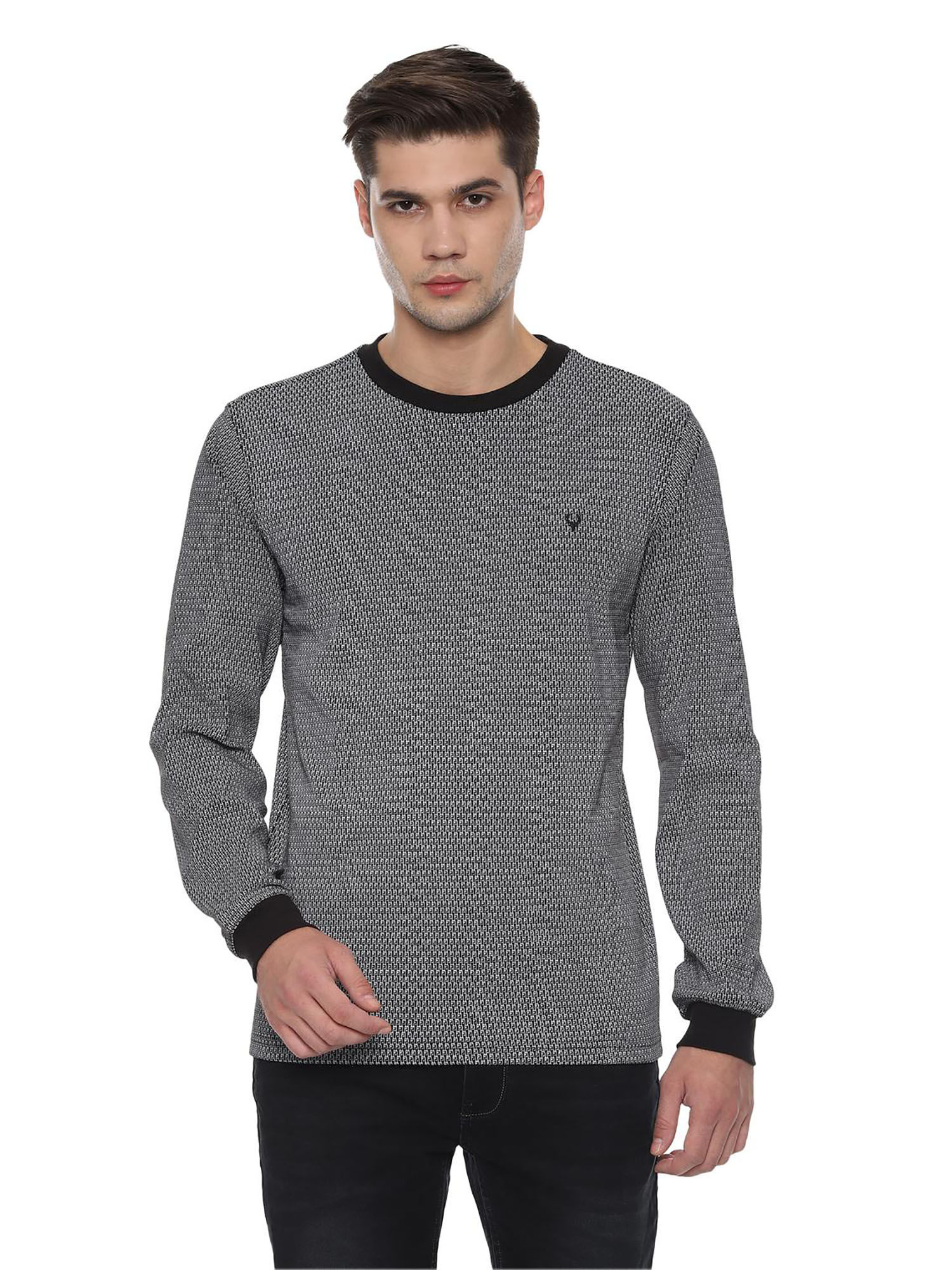 Buy Allen Solly Grey Printed T-Shirt 