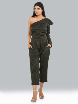 Attic Salt - Green Solid Trouser