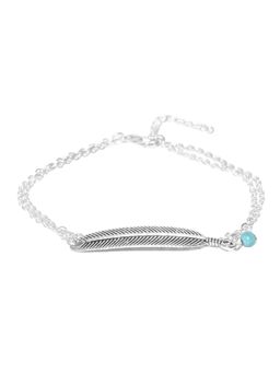 OOMPH - Silver Leaf Boho Fashion Anklet