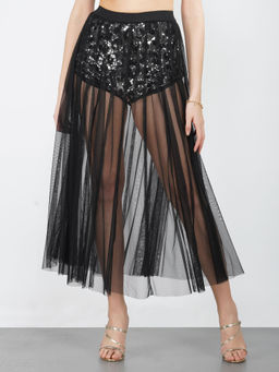 Attic Salt - Leopard Butt Shorts With Black Tulle Skirt