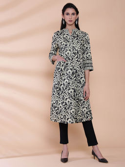 Biba - Black Printed Kurta