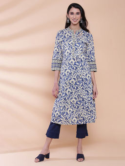 Biba - Indigo Printed Kurta