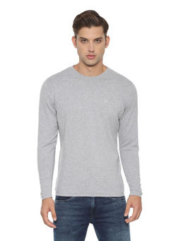 Allen Solly - Grey Solid Sweater