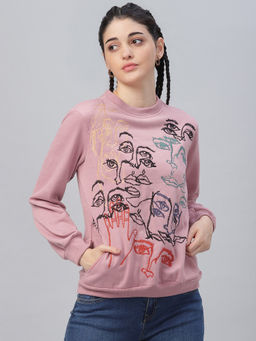 AAREIN - Nude Embroidered Sweatshirt