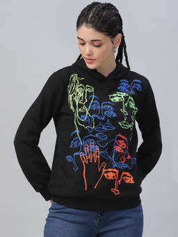 AAREIN - Black Embroidered Sweatshirt