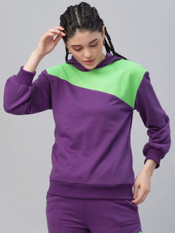 AAREIN - Purple Colorblock Sweatshirt