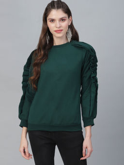 AAREIN - Green Self Design Sweatshirt
