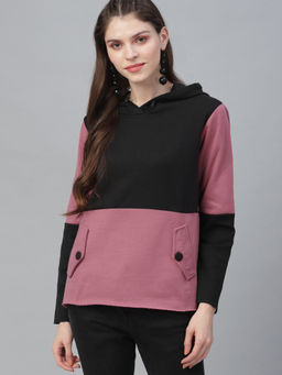 AAREIN - Pink Colorblock Sweatshirt