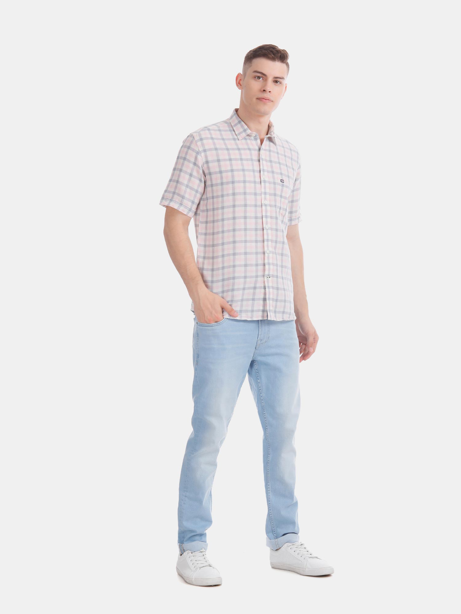 Arrow Sports Men Blue James Slim Fit 