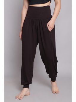 Biba - Black Viscose Art Silk Harem Pants