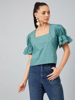 AAREIN - Teal Solid Top