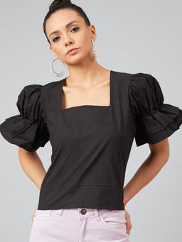 AAREIN - Black Solid Top