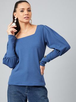 AAREIN - Blue Solid Top