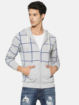 Campus Sutra - Grey Printed Sweatshirt