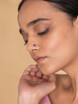 Shaya by CaratLane - 925 Silver Shaya by CaratLane Nagla Inspired Nose Pin in