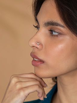 Shaya by CaratLane - 925 Silver Shaya by CaratLane Sudo Motif Nose Pin in