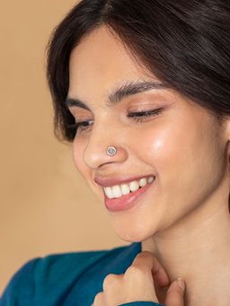 Shaya by CaratLane - 925 Silver Shaya by CaratLane Antique Unbreakable Spirit Nose Pin in