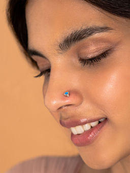 Shaya by CaratLane - 925 Silver Shaya by CaratLane Antique Jeta Vent Nose Pin in