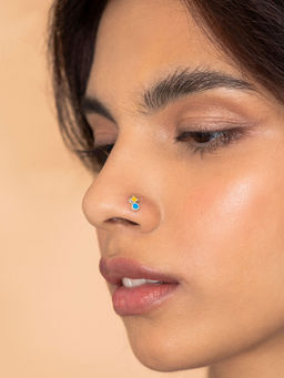 Shaya by CaratLane - 925 Silver Shaya by CaratLane Antique Stambh Pole Nose Pin in