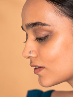 Shaya by CaratLane - 925 Silver Shaya by CaratLane Owning My Weird Humour Nose Pin in