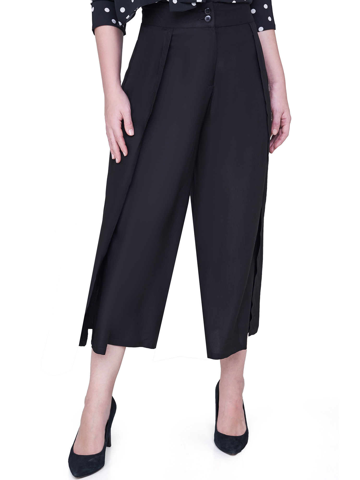 Buy And Black Culottes Pant Online 
